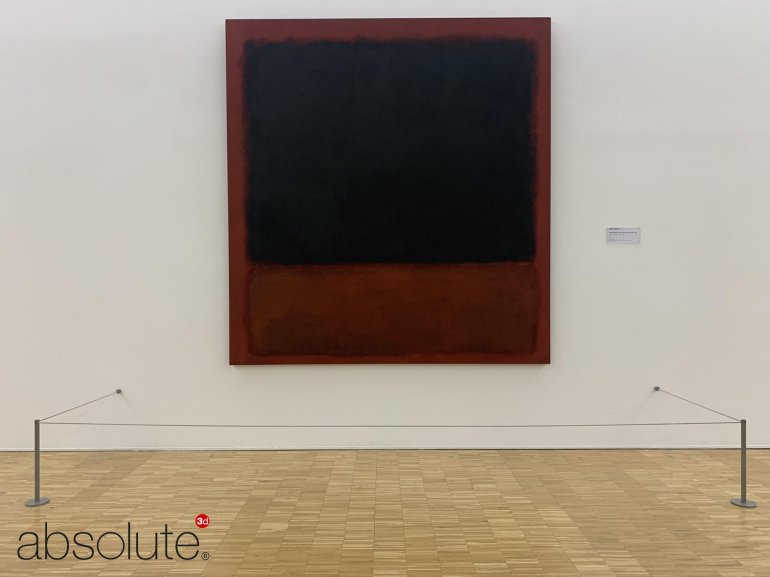 An artwork by Mark Rothko at Centre Pompidou, protected by Absolute Surface Mounted Barriers. 