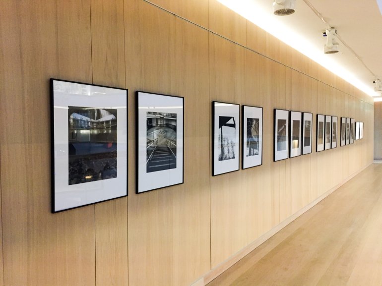 Multiple artworks hanging in the atrium of The Design Museum, London, using Absolute art hanging solutions. Multiple artworks hanging in the atrium of The Design Museum, London, using Absolute art hanging solutions.