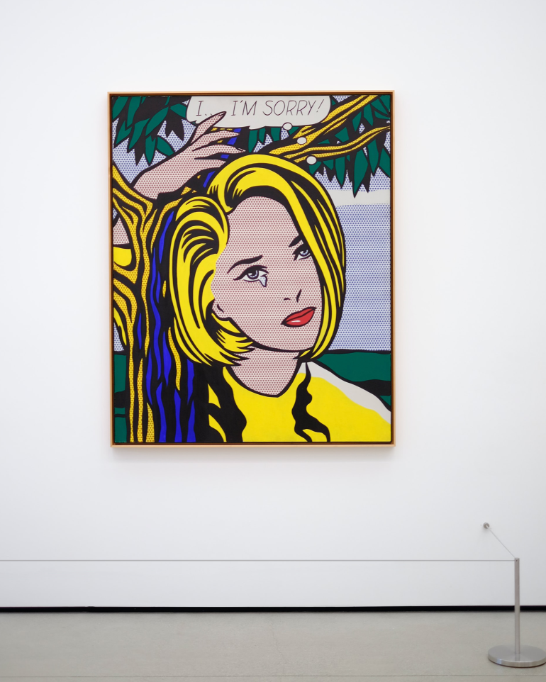 An artwork on the wall at the Broad LA, protected by Absolute freestanding Stanchion Barriers 400mm An artwork on the wall at the Broad LA, protected by Absolute freestanding Stanchion Barriers 400mm