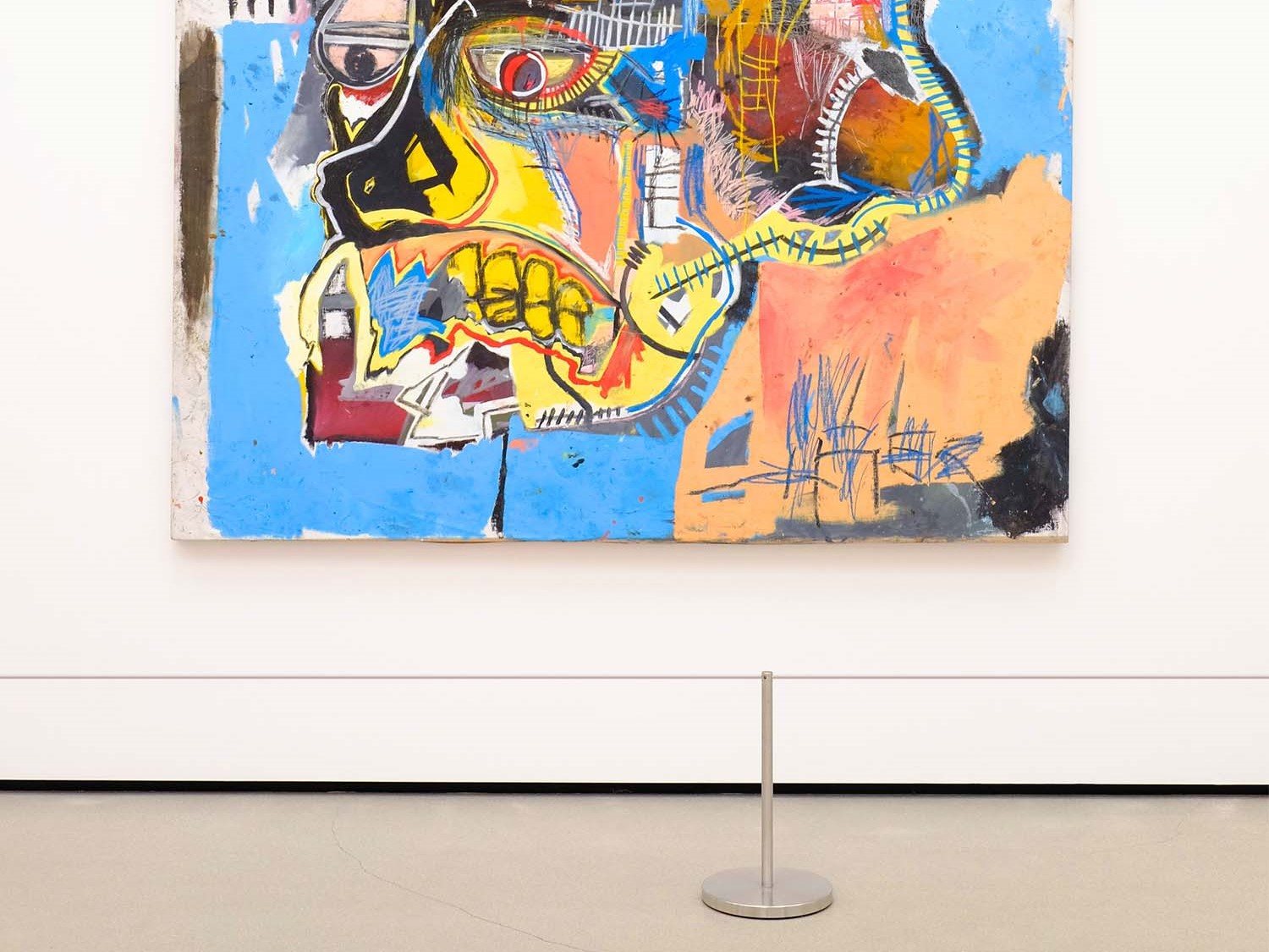 Art Barrier Installation in front of an artwork at the Broad Museum, LA