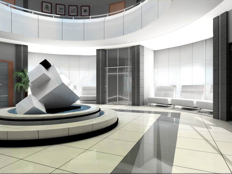 Architectural Sculpture installation in foyer Architectural Sculpture installation in foyer