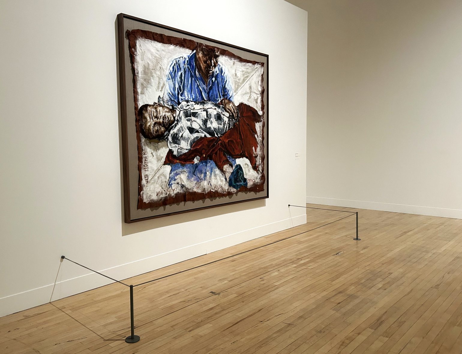 Absolute surface mounted barriers in situ at Tate Britain, protecting a large artwork