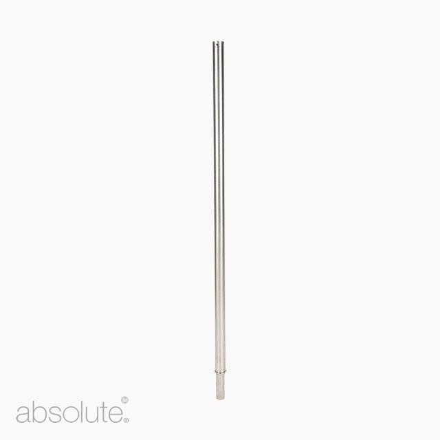 Absolute Floor Socket Q Barrier in stainless steel finish.