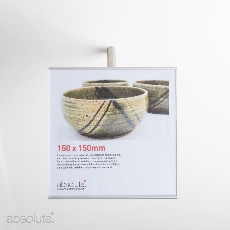 Absolute Museum & Gallery Products Pinnacle Label Holder Wall Mounted