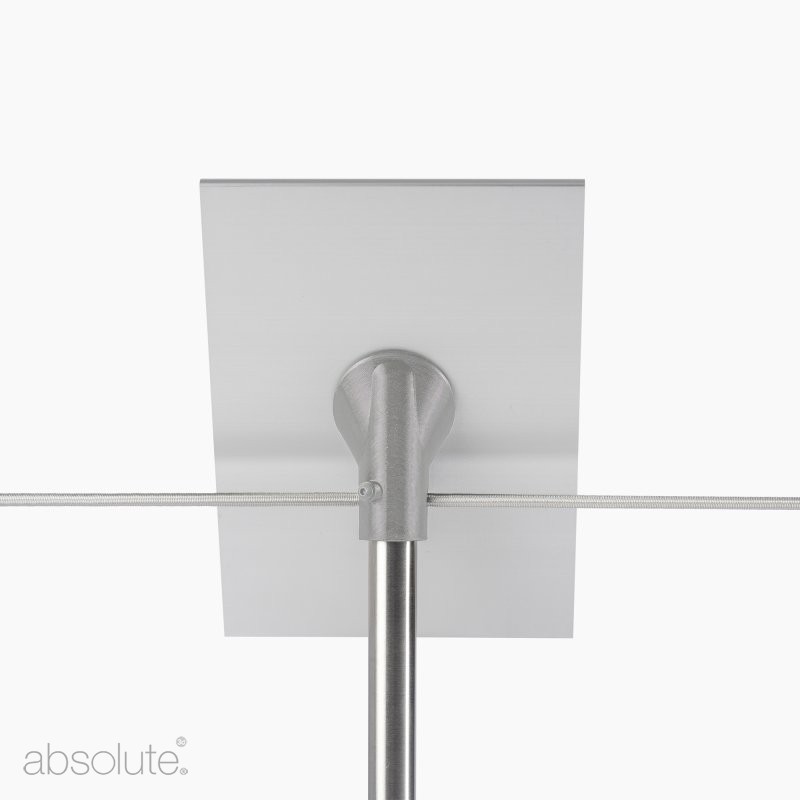 Absolute Museum & Gallery Products Signage Adaptor for 20mm Barriers (100mm & 150mm Labels)
