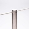 Close-up of the Absolute 400mm Freestanding Barrier top with elasticated cord in stainless steel.
