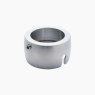 Close-up of the Absolute Q Barrier Cuff in stainless steel finish.