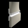 Render of Flush Mount Art Hanging Track installed in a wall.
