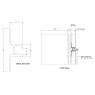 Drawing explaining the installation of the Flush Mount Track into a wall.