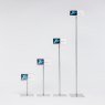 Absolute pinnacle label holders ascending from shortest to tallest height.