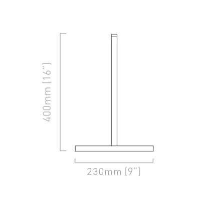 Diagram explaining the dimensions of the 400mm Essentials Freestanding Barrier.